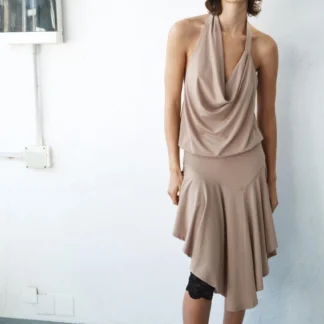 ZARA HALTERNECK OPEN BACK DRESS
