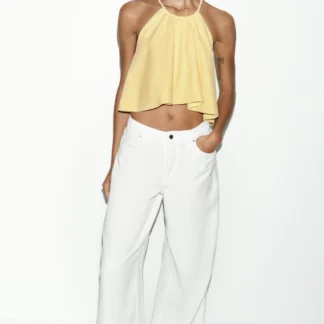 ZARA VOLUMINOUS HALTER TOP
