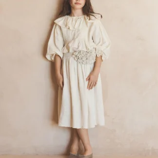 ZARA LIMITED EDITION 100% LINEN MIDI SKIRT WITH BELT