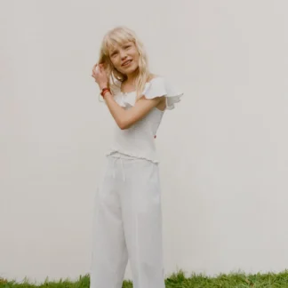 ZARA STRAIGHT TROUSERS WITH LINEN BLEND