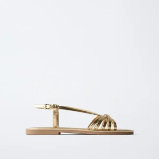 ZARA METALLIC STRAP SANDALS