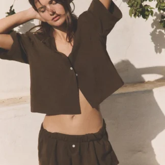 ZARA FLOWING SHORTS WITH BUTTONS