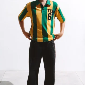 ZARA TEAM SIX SEVEN STRIPED POLO SHIRT