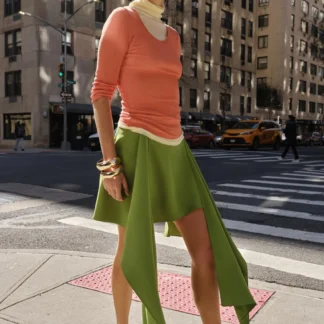 ZARA ZW COLLECTION ASYMMETRIC HEM MINI SKIRT