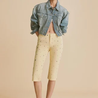 ZARA STUDDED CAPRIS