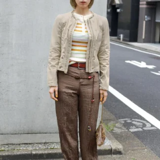 ZARA FLOWING TEXTURED TROUSERS