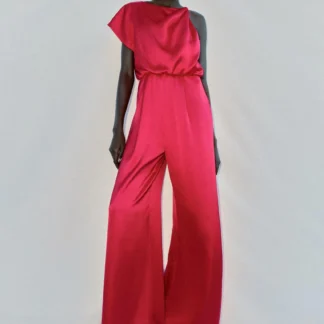 ZARA SATIN ASYMMETRIC JUMPSUIT