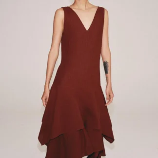 ZARA ZW COLLECTION ASYMMETRIC STRIPED DRESS