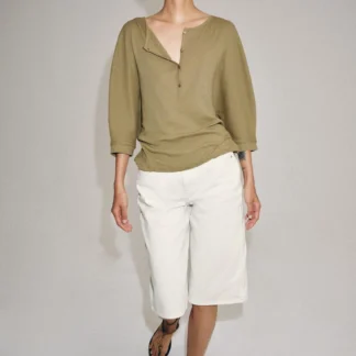ZARA ZW COLLECTION MID-WAIST DENIM BERMUDA SHORTS