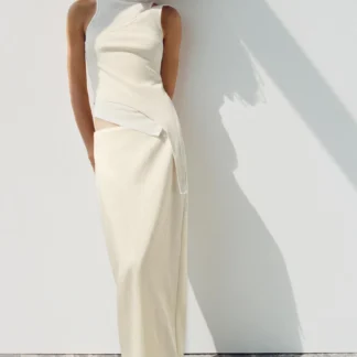 ZARA SATIN MIDI SKIRT