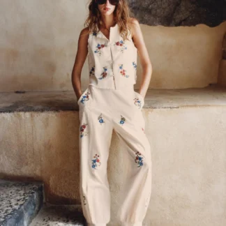 ZARA EMBROIDERED SAROUEL TROUSERS