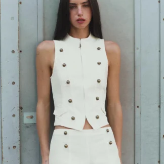 ZARA BUTTON ZIP TOP