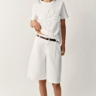 ZARA FLORAL RELIEF T-SHIRT