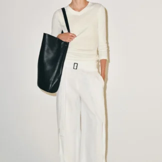 ZARA ZW COLLECTION BELTED PLEATED TROUSERS