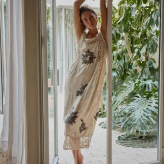ZARA JACQUARD DRESS WITH EMBROIDERED BEADS