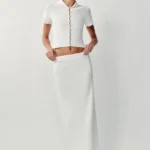 ZARA RIB KNIT MIDI SKIRT