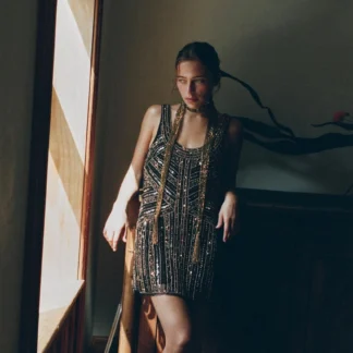 ZARA BEADED MINI DRESS
