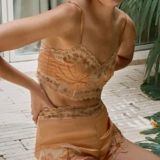 ZARA COMBINED BEADED EMBROIDERY TOP