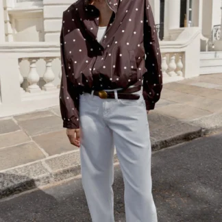 ZARA POLKA DOT BOMBER JACKET