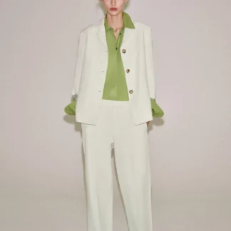 ZARA ZW COLLECTION LINEN BLEND TROUSERS