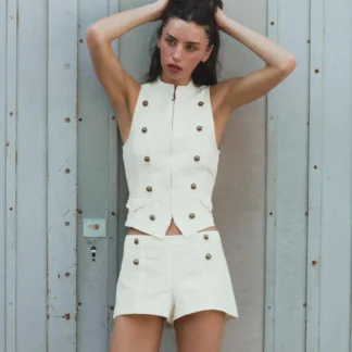 ZARA BUTTON MINI SHORTS