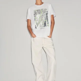 ZARA METALLIC SHORT SLEEVE T-SHIRT