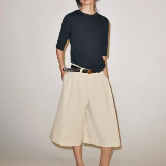 ZARA SHORT-SLEEVE KNIT TOP