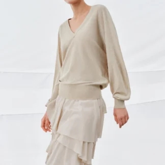 ZARA V-NECK WOOL BLEND JUMPER