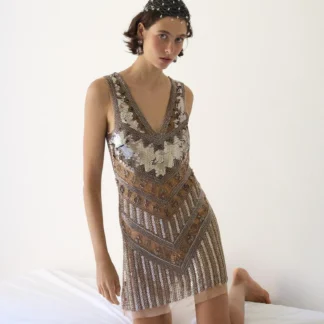 ZARA LIMITED EDITION MINI DRESS WITH BEADS AND SEQUINS