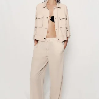 ZARA ROLLED SLEEVE SAFARI JACKET
