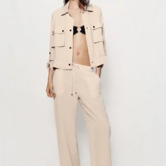 ZARA FLOWING TROUSERS WITH ELASTIC WAIST
