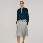 ZARA ZW COLLECTION STRIPED BIB SHIRT