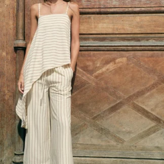 ZARA ASYMMETRIC STRIPED TOP