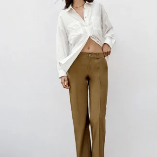ZARA BOOTCUT TROUSERS WITH SEAM DETAIL