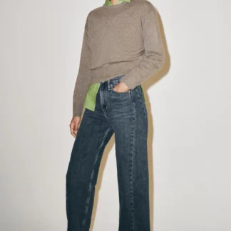 ZARA ZW COLLECTION MID-WAIST RELAXED ANKLE JEANS