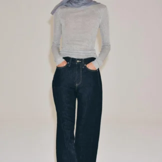 ZARA ZW COLLECTION MID-WAIST RELAXED ANKLE JEANS