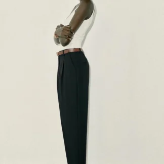 ZARA CROPPED TROUSERS WITH BELT