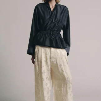 ZARA ZW COLLECTION WRAP-OVER FLOWING BLOUSE