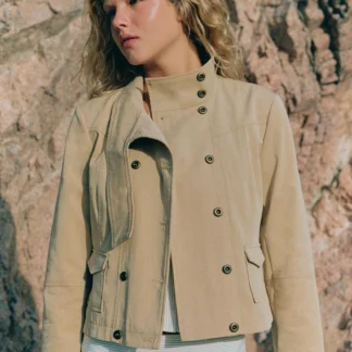 ZARA HIGH NECK JACKET WITH POCKETS
