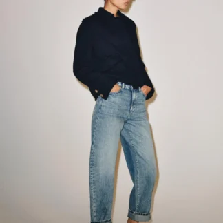 ZARA ZW COLLECTION CUFFED BALLOON JEANS