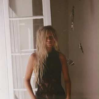ZARA LACE HALTER BODYSUIT