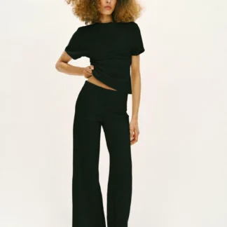 ZARA STRETCH WIDE-LEG TROUSERS