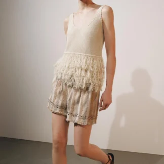 ZARA ZW COLLECTION RUSTIC STRIPED BERMUDA SHORTS