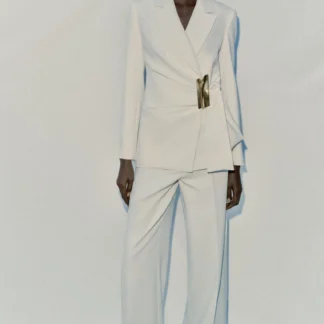 ZARA DOUBLE-BREASTED BLAZER WITH BUCKLE