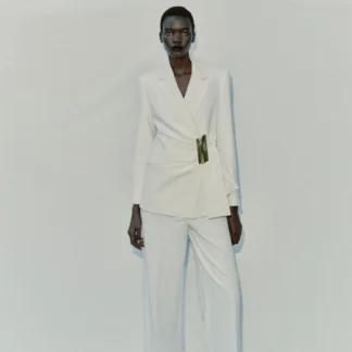 ZARA HIGH-WAIST STRAIGHT-LEG TROUSERS