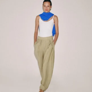 ZARA ZW COLLECTION WIDE-LEG DARTED TROUSERS