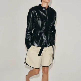 ZARA ZW COLLECTION LEATHER EFFECT JACKET
