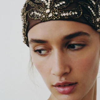 ZARA TULLE AND BEAD HEADPIECE