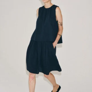 ZARA ZW COLLECTION LINEN BLEND TOP