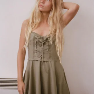 ZARA EMBROIDERED POPLIN MINI DRESS
